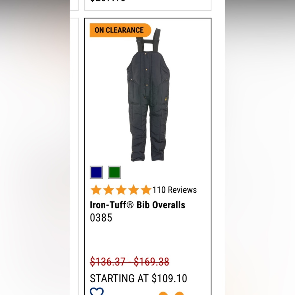 Work suit for cold brand new